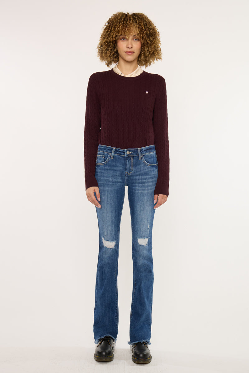 Mia Essentials Low Rise Baby Bootcut Jeans - Official Kancan USA