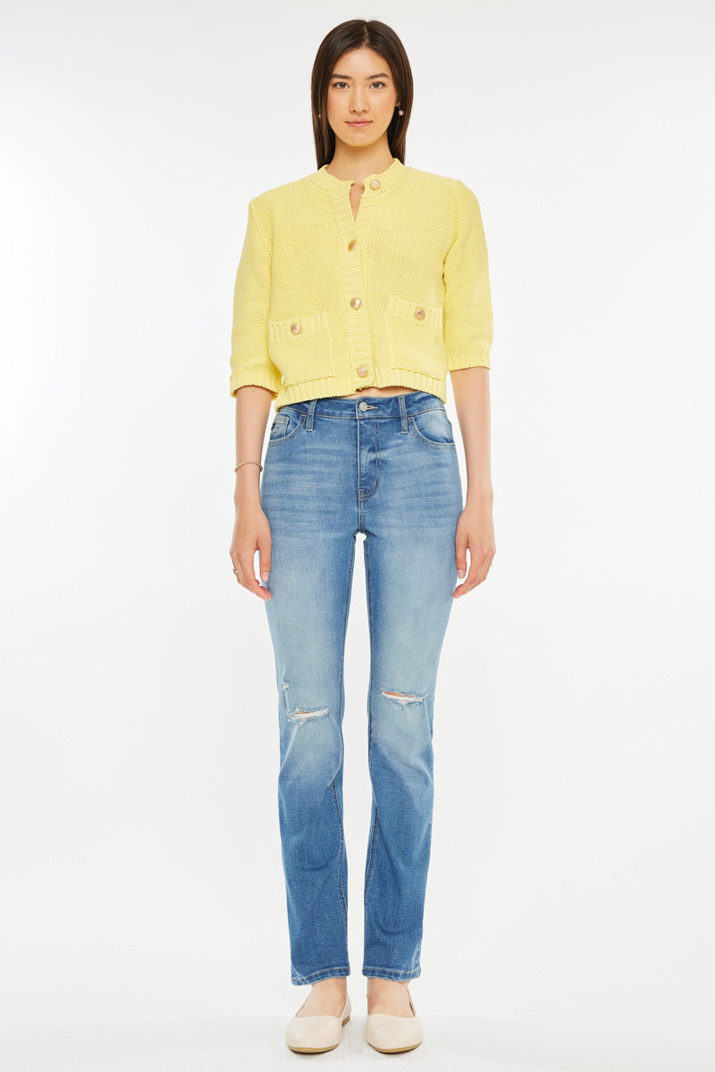 Diana High Rise Slim Straight Jeans - Official Kancan USA