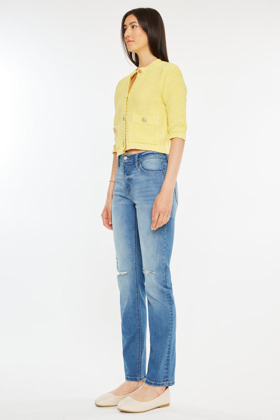 Diana High Rise Slim Straight Jeans - Official Kancan USA