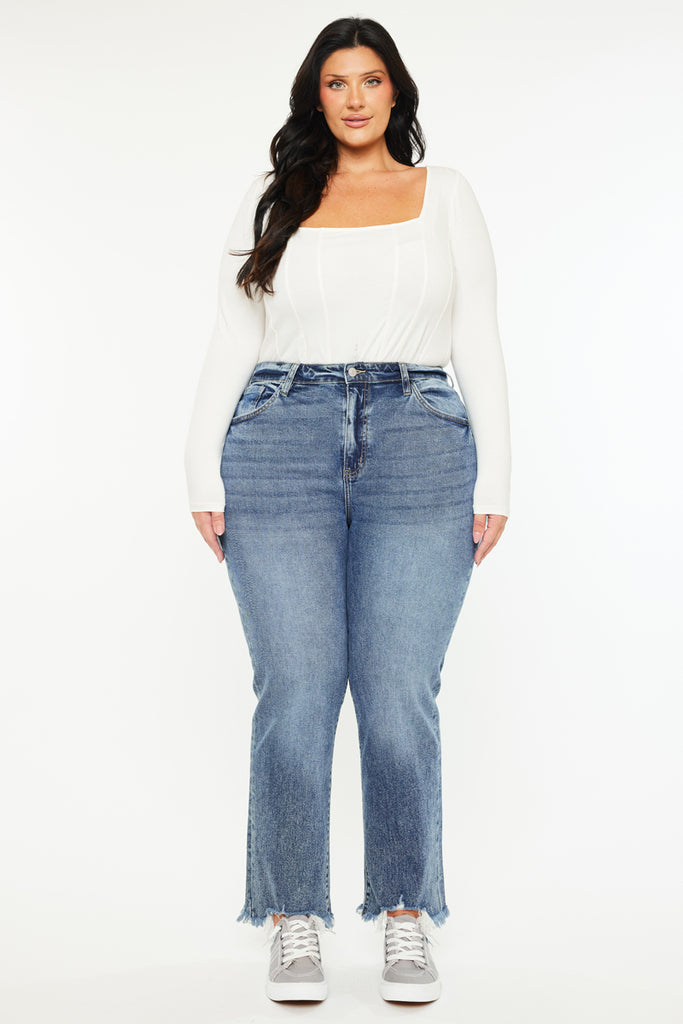 Plus size straight leg jeans store