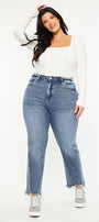 Kristine High Rise Slim Straight Leg Jeans (Plus size) - Official Kancan USA