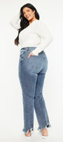 Kristine High Rise Slim Straight Leg Jeans (Plus size) - Official Kancan USA