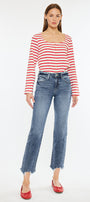 Kathrine High Rise Slim Straight Leg Jeans - Official Kancan USA