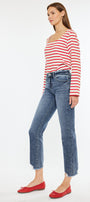 Kathrine High Rise Slim Straight Leg Jeans - Official Kancan USA