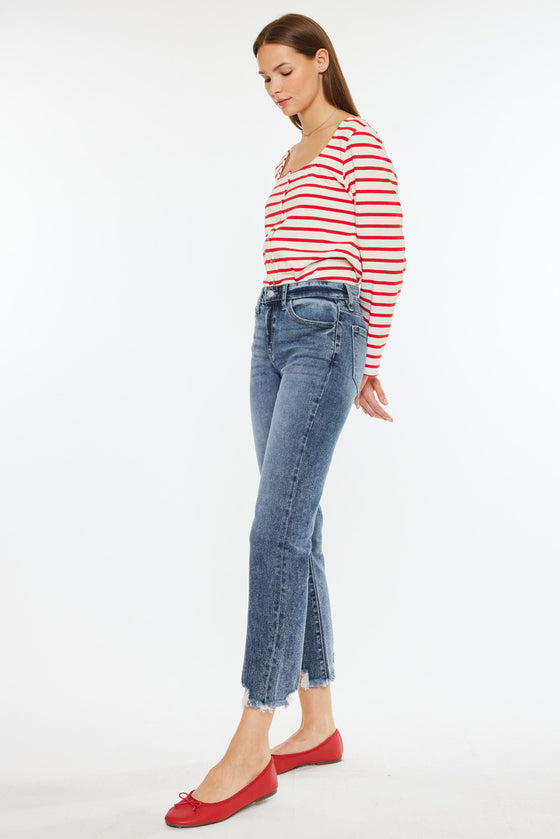 Kathrine High Rise Slim Straight Leg Jeans - Official Kancan USA