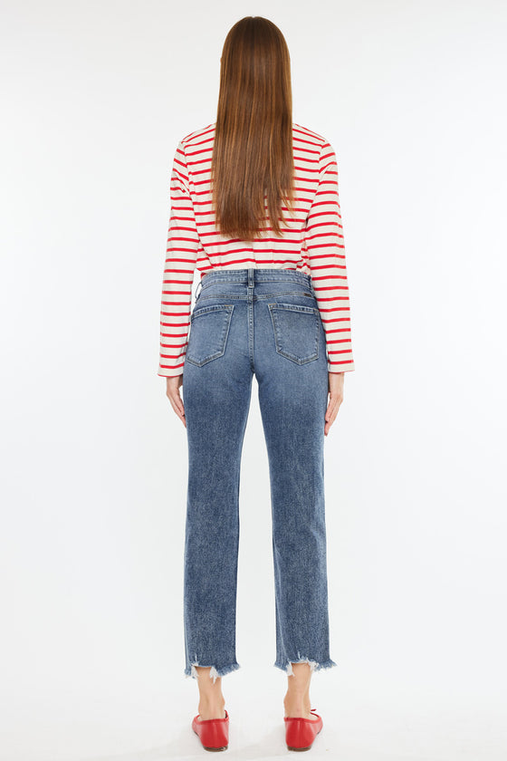 Kathrine High Rise Slim Straight Leg Jeans - Official Kancan USA