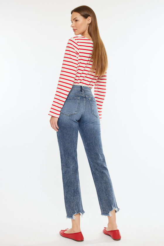 Kathrine High Rise Slim Straight Leg Jeans - Official Kancan USA