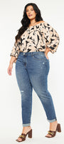 Harper Mid Rise Slim Straight Jean ( Plus Size ) - Official Kancan USA