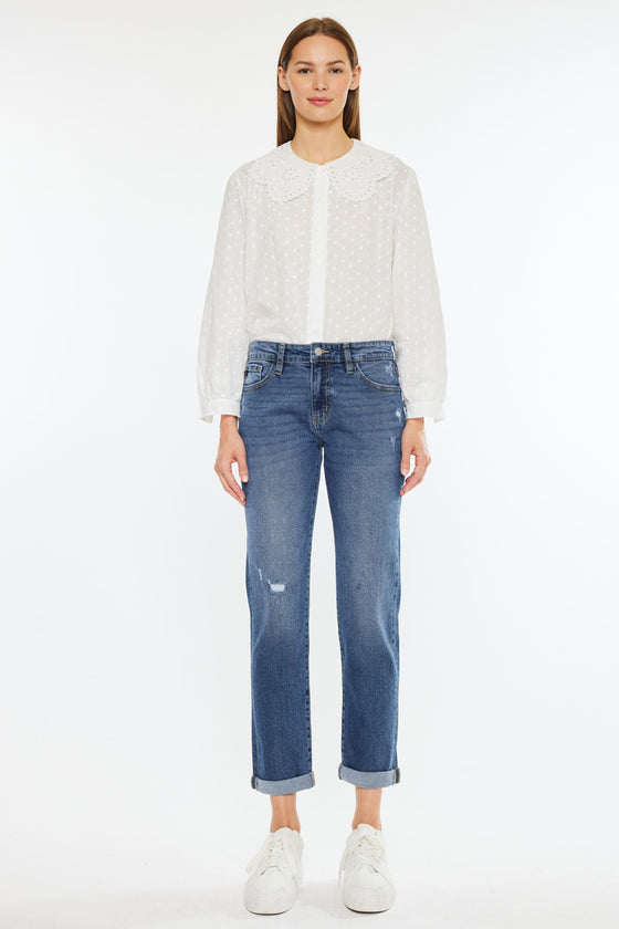 Pamela Mid Rise Slim Straight Jean - Official Kancan USA