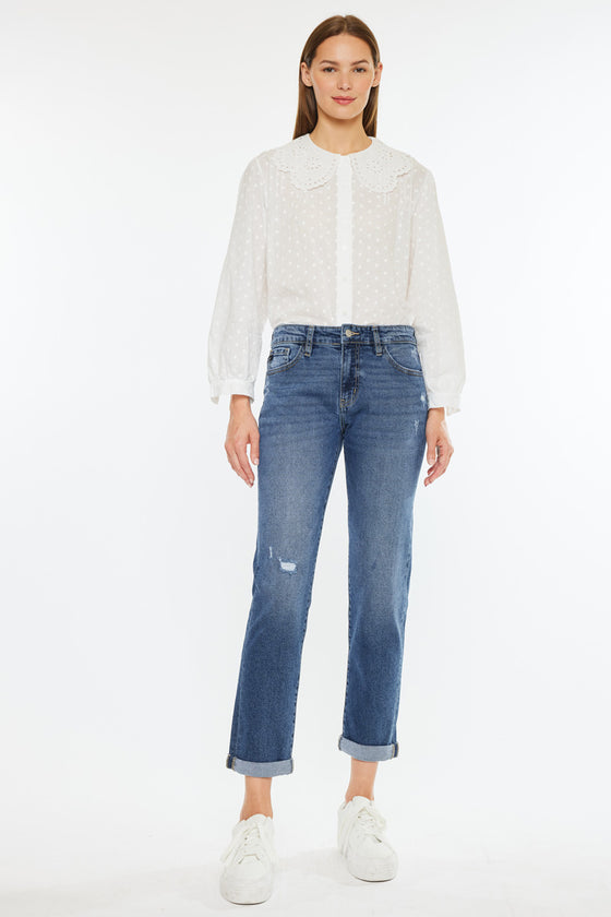 Pamela Mid Rise Slim Straight Jean - Official Kancan USA