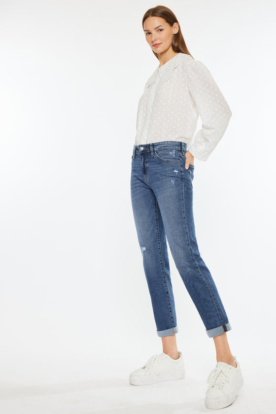 Pamela Mid Rise Slim Straight Jean - Official Kancan USA