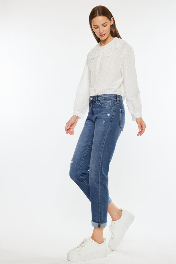 Pamela Mid Rise Slim Straight Jean - Official Kancan USA