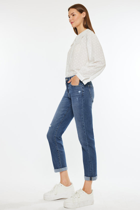 Pamela Mid Rise Slim Straight Jean - Official Kancan USA