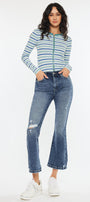 Miley High Rise Cropped Flare Jeans - Official Kancan USA