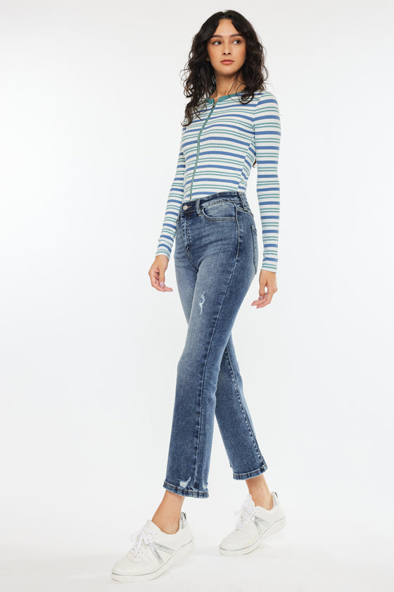Miley High Rise Cropped Flare Jeans - Official Kancan USA