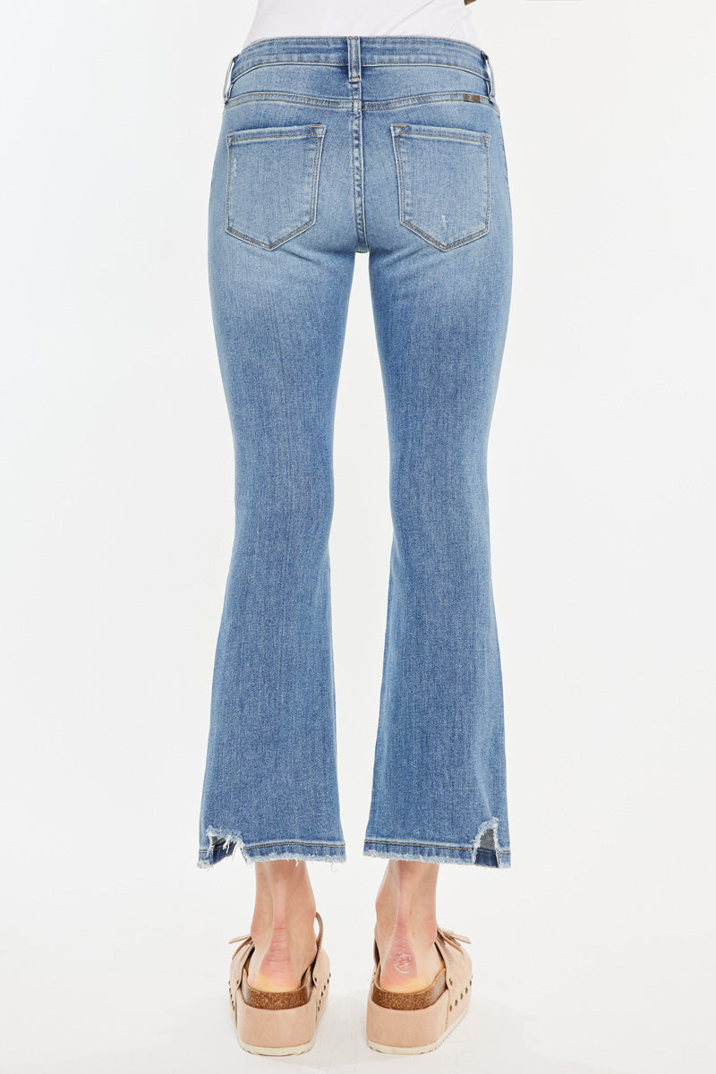 Savanna Mid Rise Cropped Flare Jean - Official Kancan USA