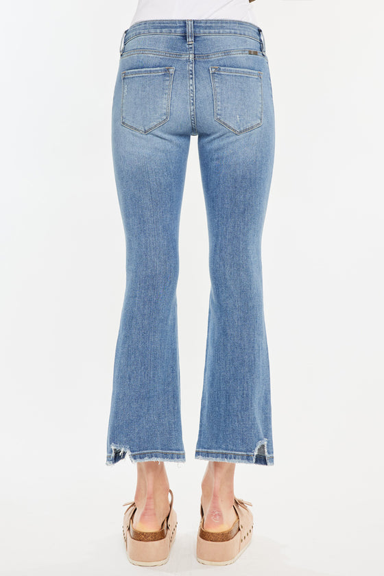 Savanna Mid Rise Cropped Flare Jean - Official Kancan USA