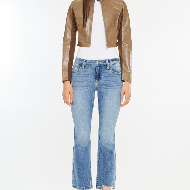 Savanna Mid Rise Cropped Flare Jean - Official Kancan USA