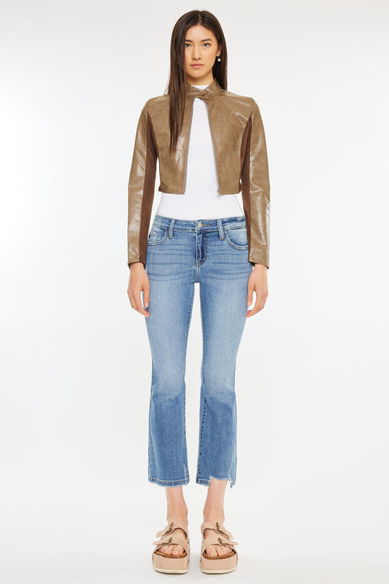 Savanna Mid Rise Cropped Flare Jean - Official Kancan USA