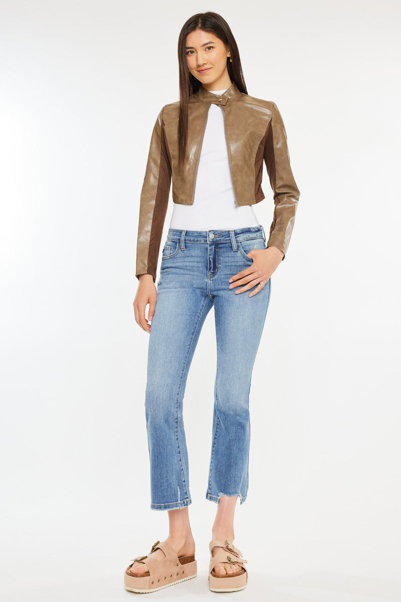 Savanna Mid Rise Cropped Flare Jean - Official Kancan USA