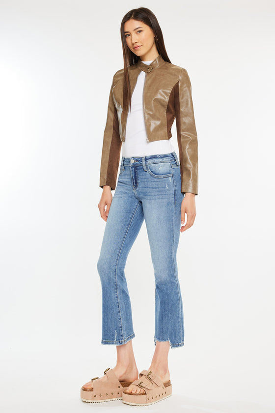 Savanna Mid Rise Cropped Flare Jean - Official Kancan USA