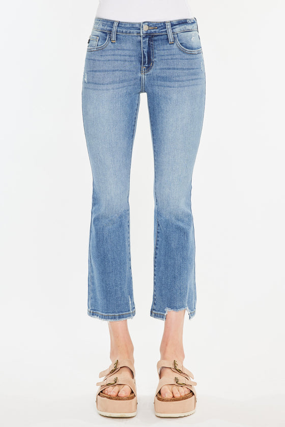 Savanna Mid Rise Cropped Flare Jean - Official Kancan USA