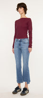 Savanna Essentials Mid Rise Crop Flare - Official Kancan USA