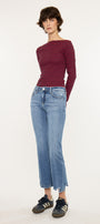 Savanna Essentials Mid Rise Crop Flare - Official Kancan USA