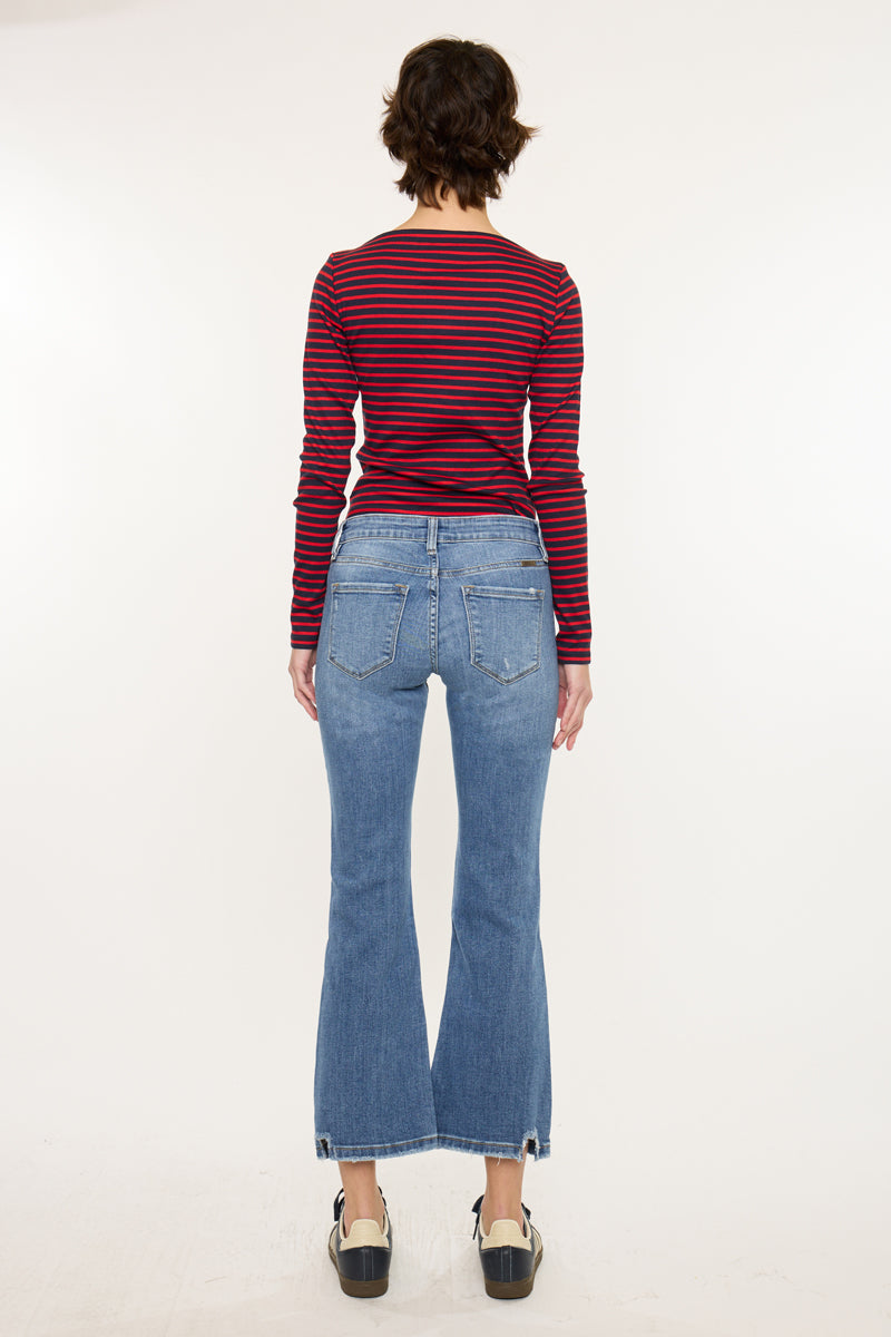 Savanna Essentials Mid Rise Crop Flare - Official Kancan USA