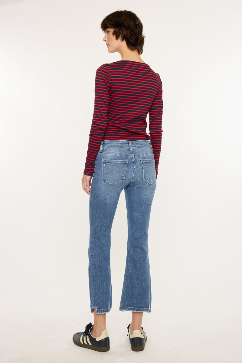 Savanna Essentials Mid Rise Crop Flare - Official Kancan USA