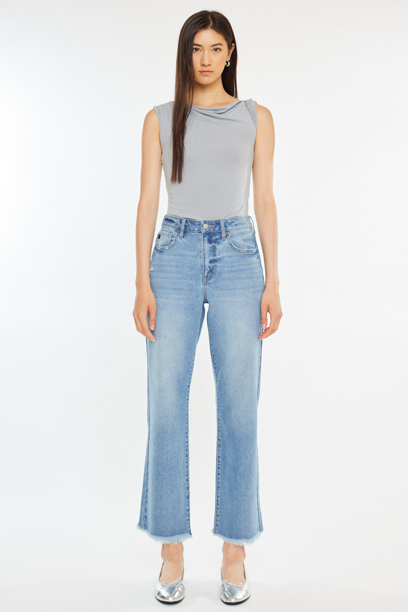 Bri High Rise Slim Wide Leg Jeans - Official Kancan USA