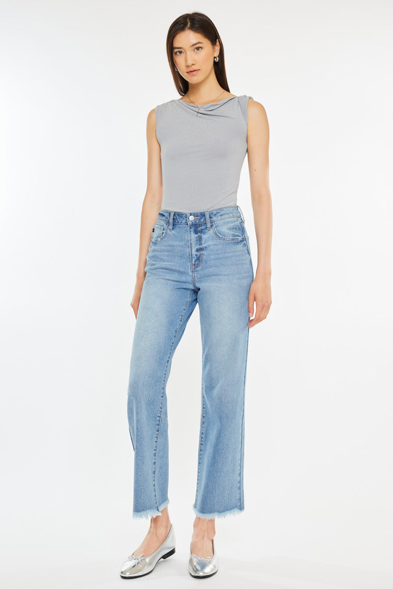 Bri High Rise Slim Wide Leg Jeans - Official Kancan USA