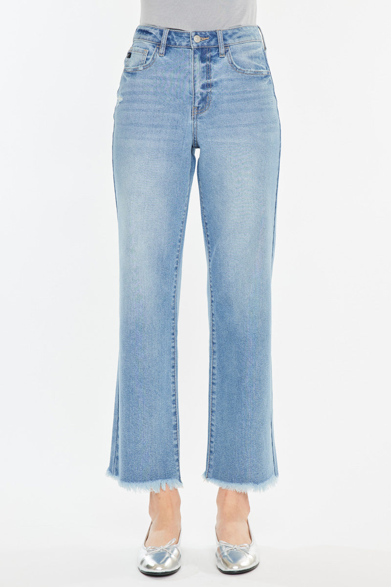 Bri High Rise Slim Wide Leg Jeans - Official Kancan USA