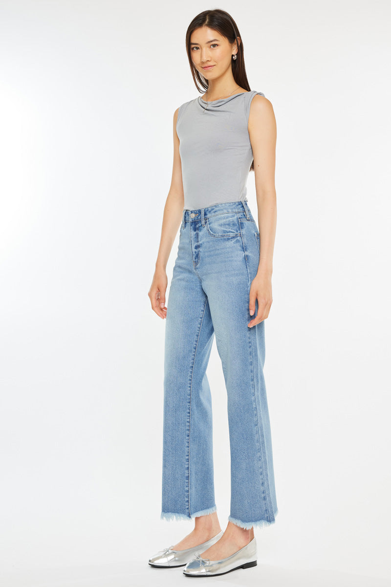 Bri High Rise Slim Wide Leg Jeans - Official Kancan USA