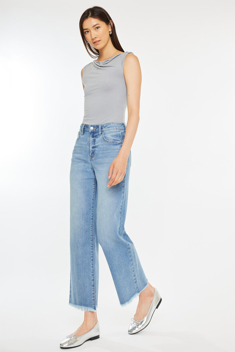 Bri High Rise Slim Wide Leg Jeans - Official Kancan USA