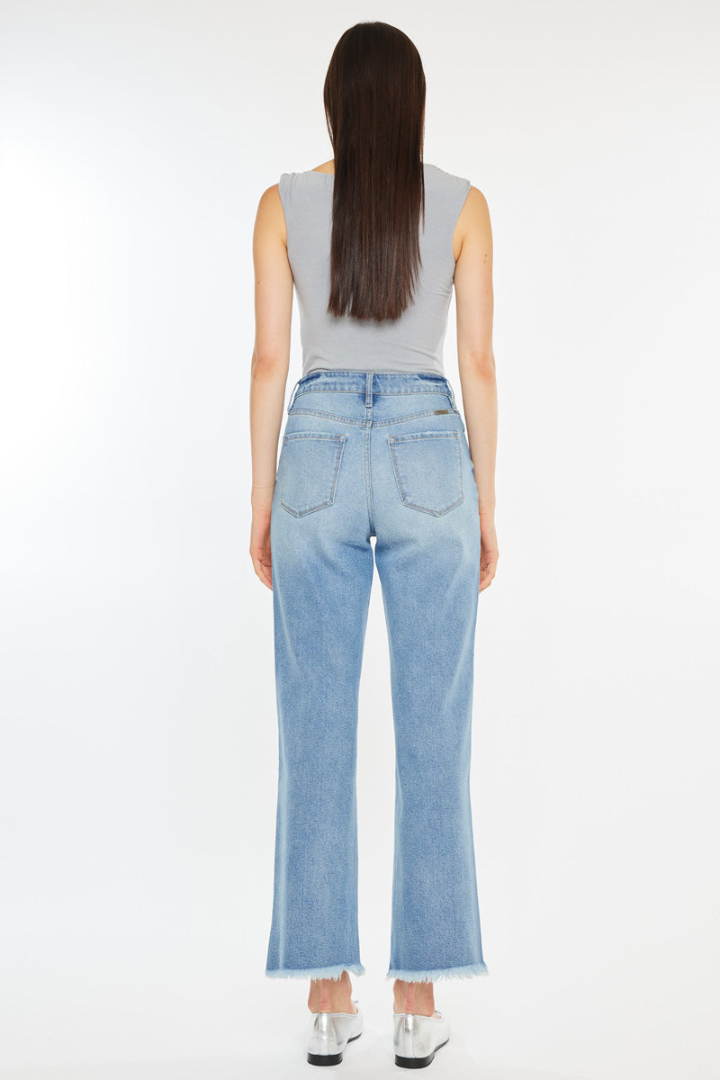 Bri High Rise Slim Wide Leg Jeans - Official Kancan USA