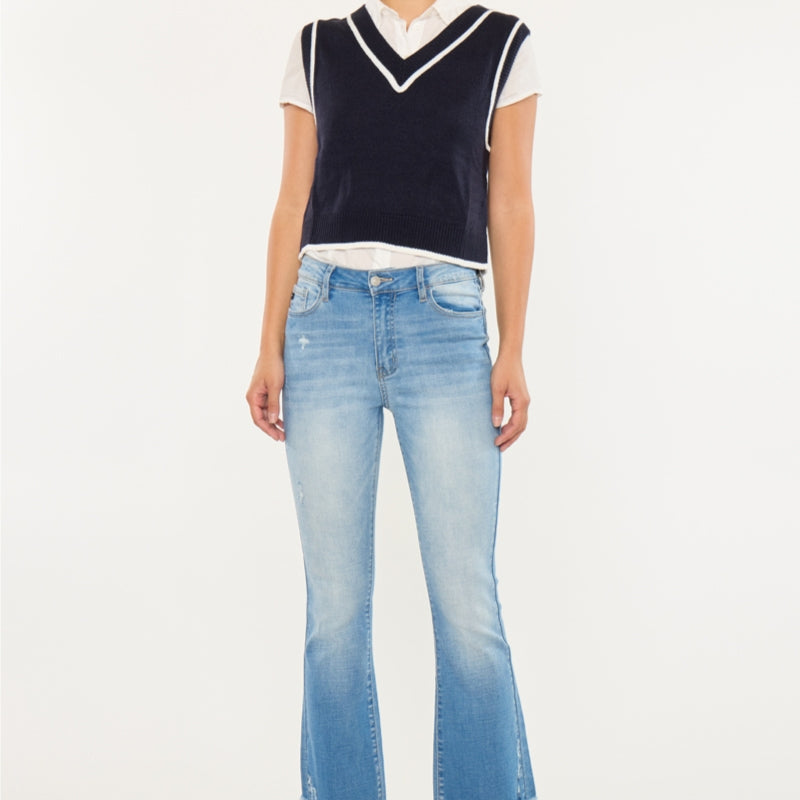 Lenny Essentials High Rise Cropped Jeans - Official Kancan USA