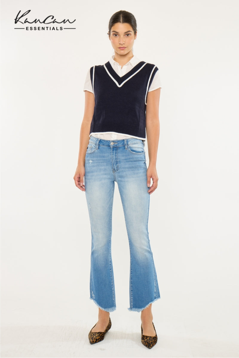 Lenny Essentials High Rise Cropped Jeans - Official Kancan USA
