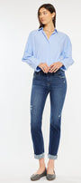 Emely Mid Rise Slim Straight Leg Jeans - Official Kancan USA