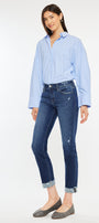 Emely Mid Rise Slim Straight Leg Jeans - Official Kancan USA