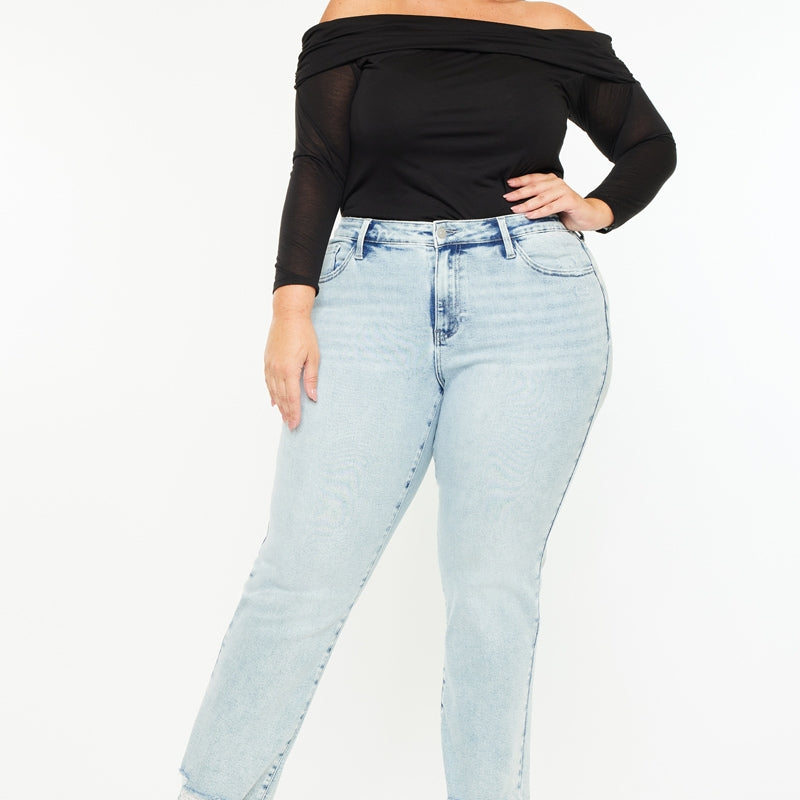 Primm Essentials Mid Rise Crop Straight (Plus Size) - Official Kancan USA
