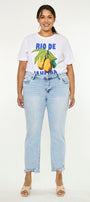 Primm Essentials Mid Rise Crop Straight (Plus Size) - Official Kancan USA