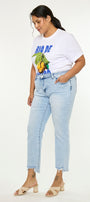 Primm Essentials Mid Rise Crop Straight (Plus Size) - Official Kancan USA