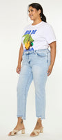 Primm Essentials Mid Rise Crop Straight (Plus Size) - Official Kancan USA