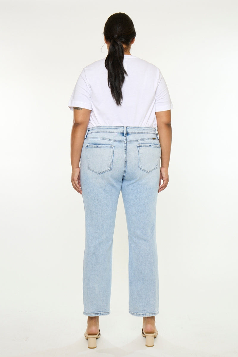 Primm Essentials Mid Rise Crop Straight (Plus Size) - Official Kancan USA