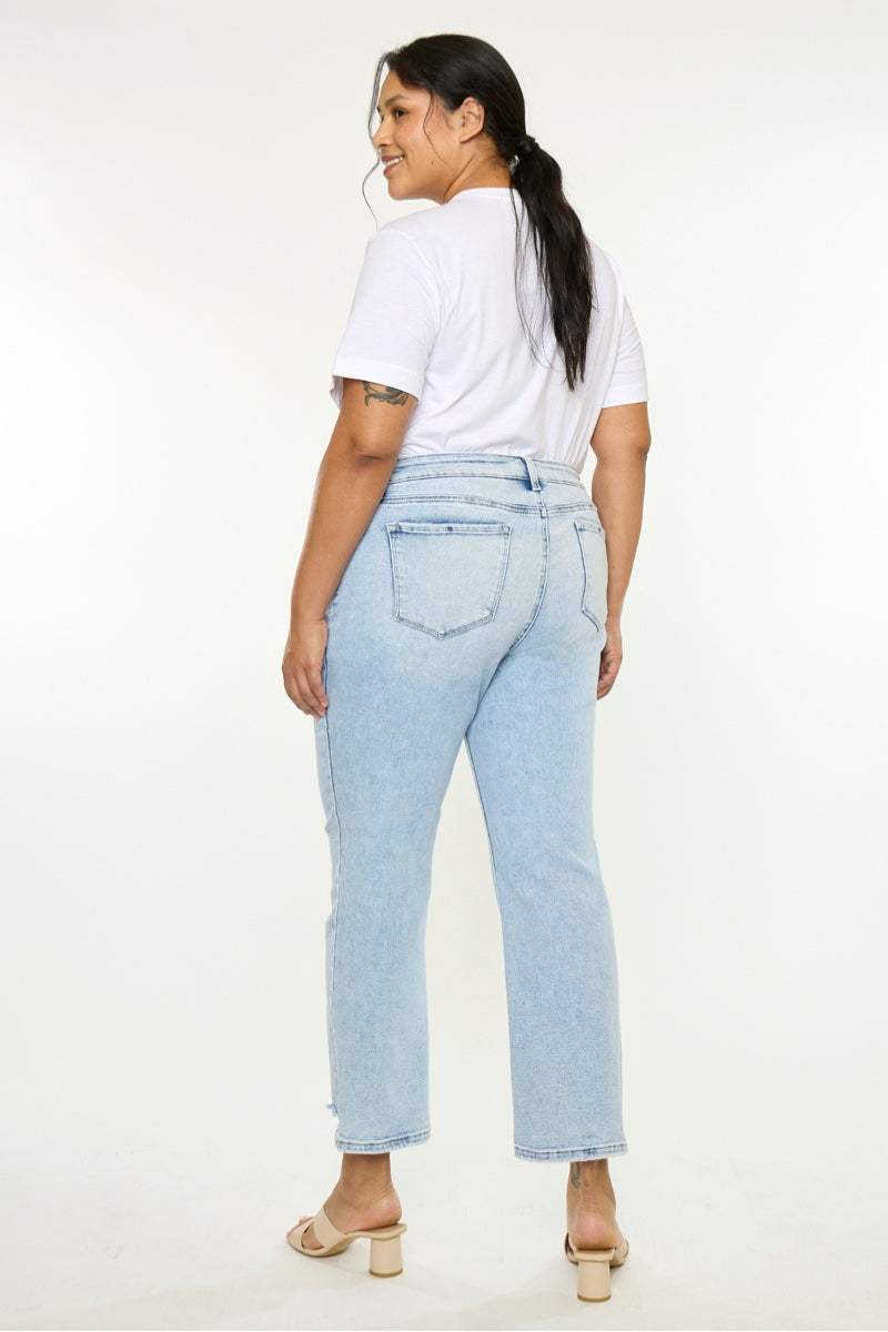 Primm Essentials Mid Rise Crop Straight (Plus Size) - Official Kancan USA