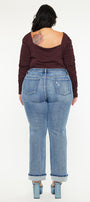 Jailen Mid Rise True Straight Leg Jeans (Plus Size) - Official Kancan USA