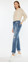 Carrie Mid Rise True Straight Leg Jeans - Official Kancan USA