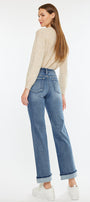 Carrie Mid Rise True Straight Leg Jeans - Official Kancan USA