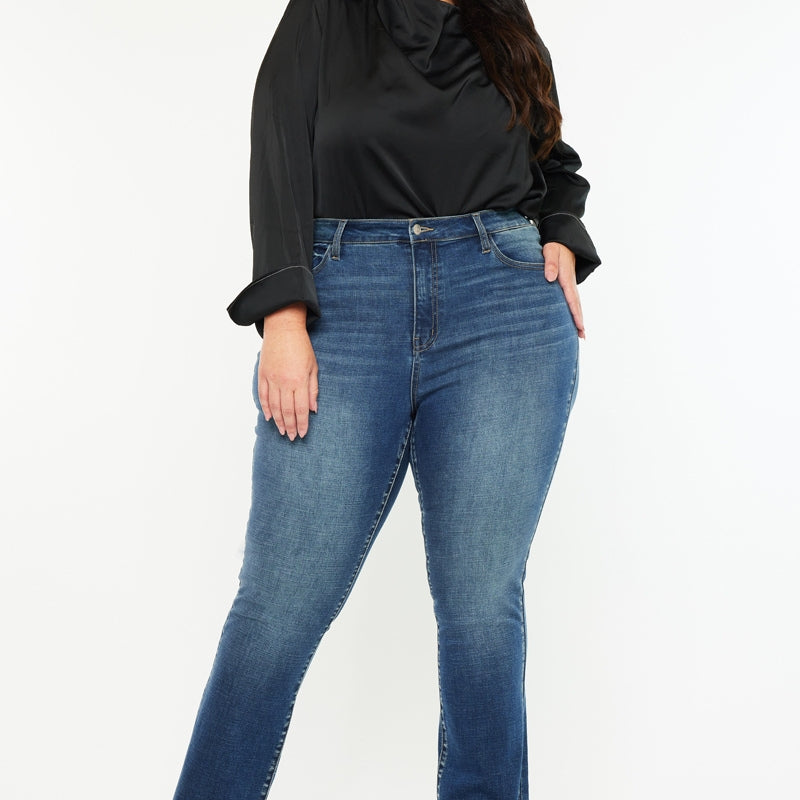 Hope Essentials High Rise Skinny Bootcut Jeans (Plus Size) - Official Kancan USA